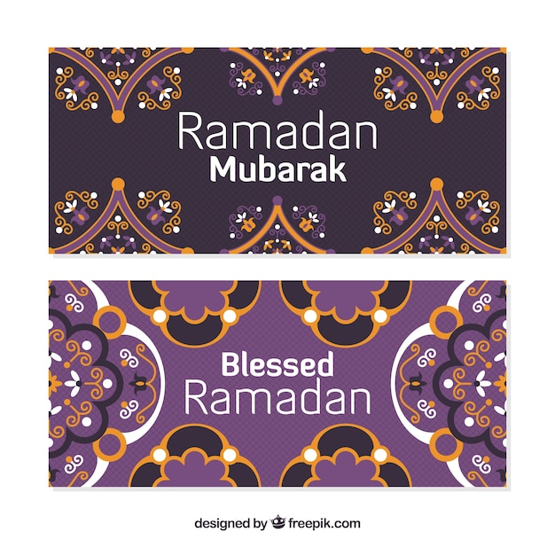 Набор рамаданских баннеров с мандалами