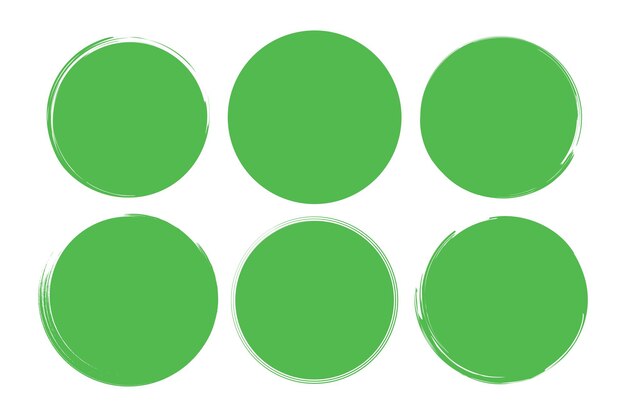 Бесплатное векторное изображение Сет круглых гранж-каркасов