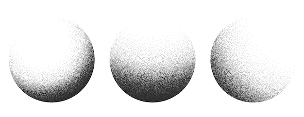 Бесплатное векторное изображение Набор круглых пунктирных накладных рисунков фона