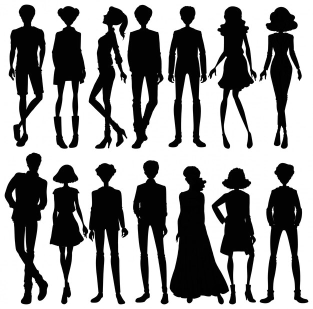 都市のスカイラインイラスト 青い都市のシルエット プレミアムベクター
