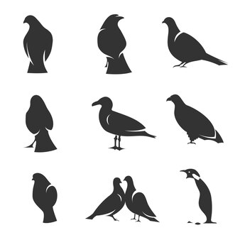 鳥シルエットイラスト プレミアムベクター 鳥シルエットイラスト プレミアムベクター
