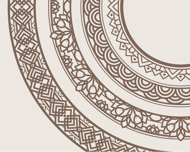 Set of ornamental border vector illustration