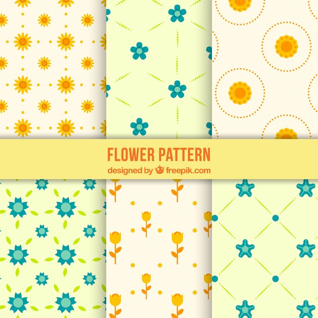 観賞用の花柄のセット