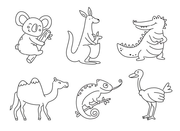 Download Free Vector Australian Animals Collection