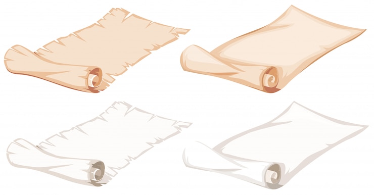 Free Vector set of paper roll