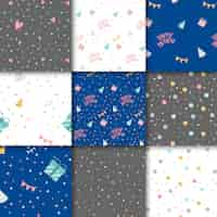 Free vector set of party pattern vectors