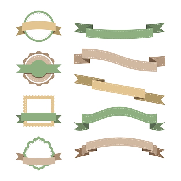 Set of pastel badge design