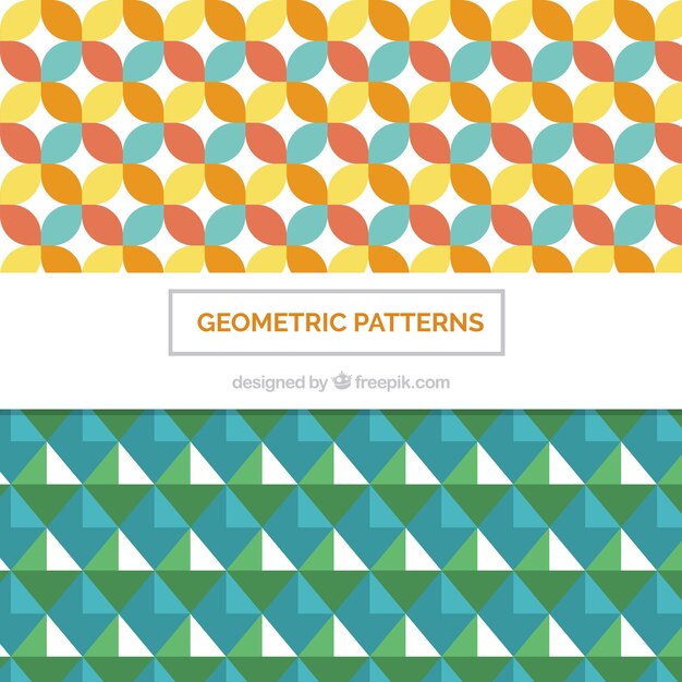素敵な幾何学的形状のパターンのセット