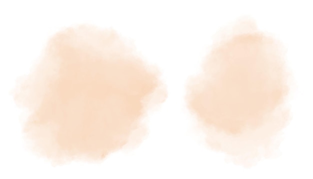 Free vector set of peach color watercolor stain texture