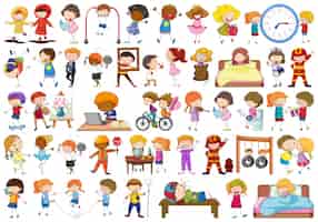 Free vector set of people character