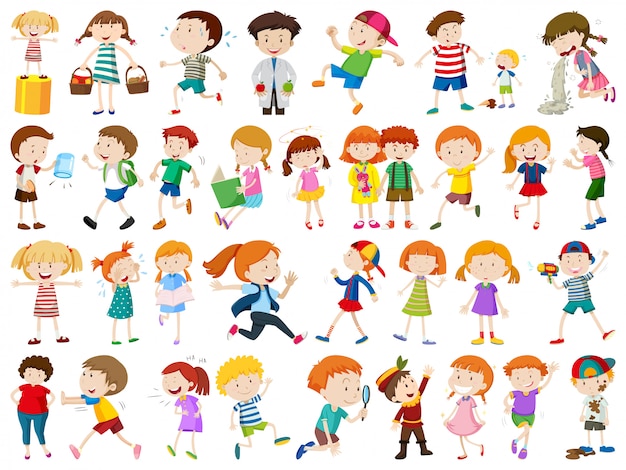 Free vector set of people character