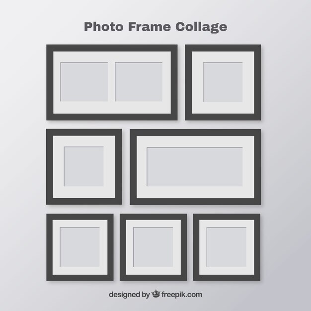 Set of photo frame collage 