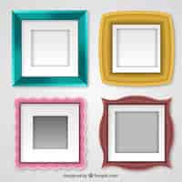 Free vector set of photo frames with different designs