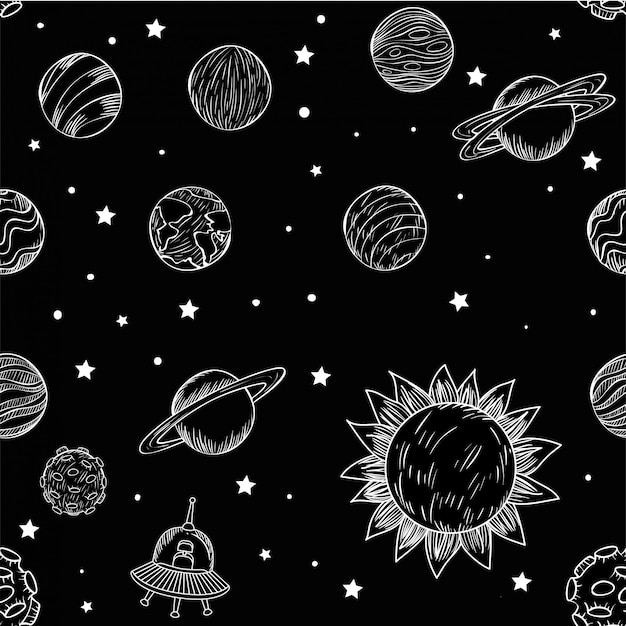 Free vector set of planets