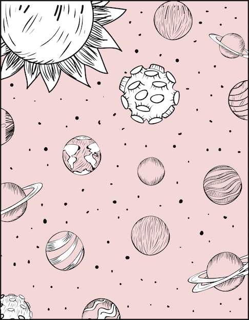 Free vector set of planets