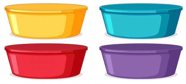 Free vector set of plastic container