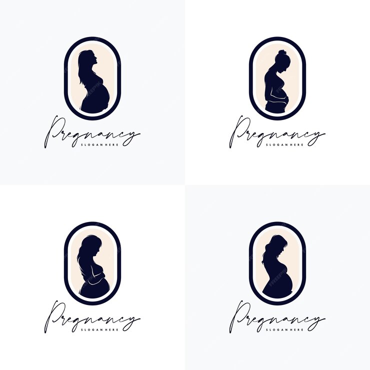  Set of pregnancy logo design vector template Premium Vector