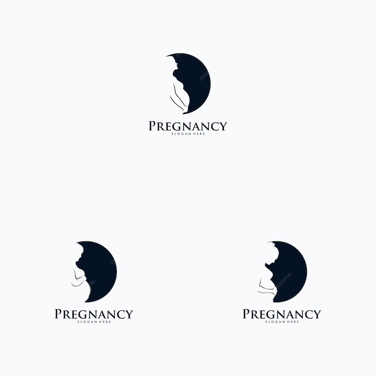  Set of pregnancy logo design vector Premium Vector