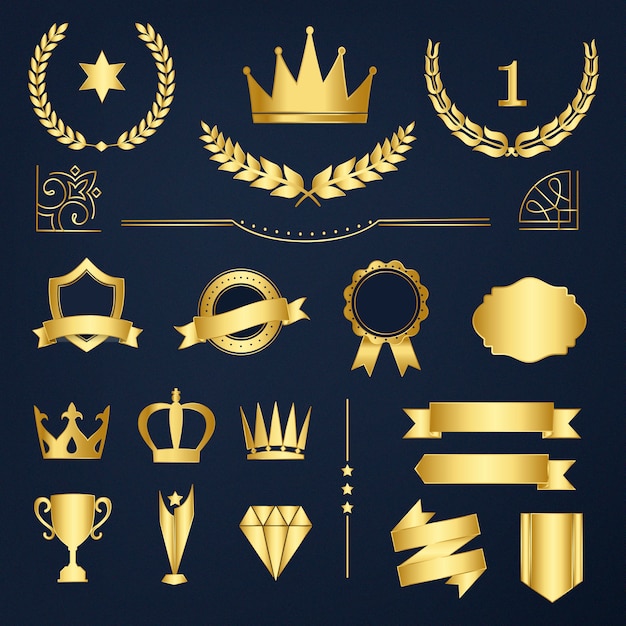 Free vector set of premium badges and banners vector