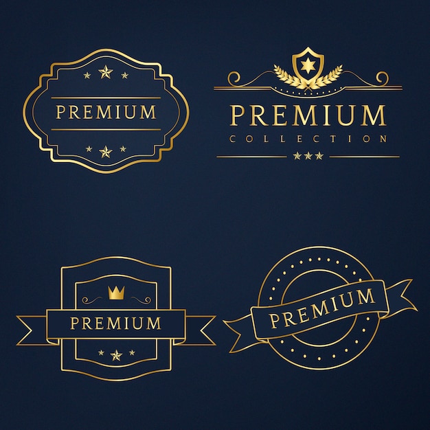 Vettore gratuito set di vettore premium distintivi