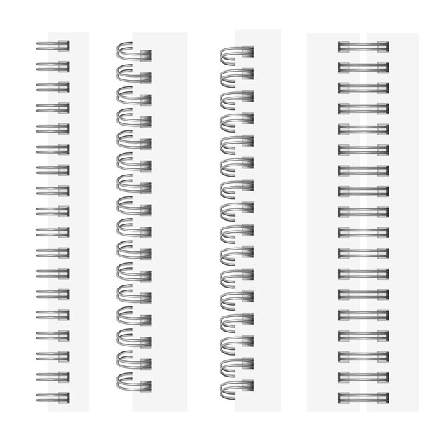 vector notebook spiral binding spirals wire realistic silvery silver ring vectors premium illustrations illustration calendar mock layout psd notepad perspective