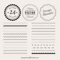 Free vector set of retro dividers