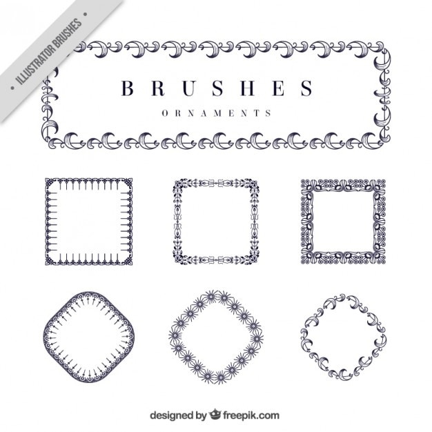 Free vector set of retro ornamental frames