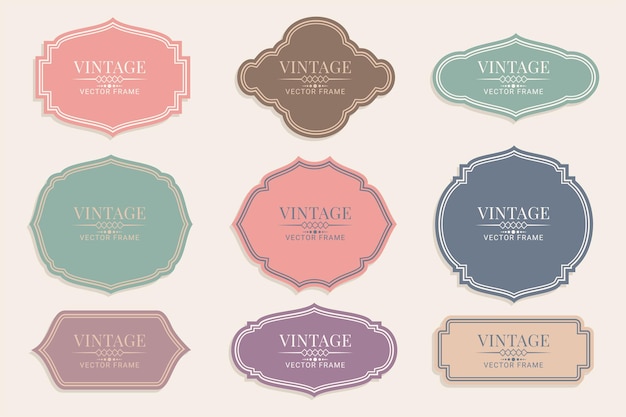 Free vector set of retro vintage badges and labels