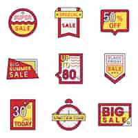 Free vector set of sale badge designs