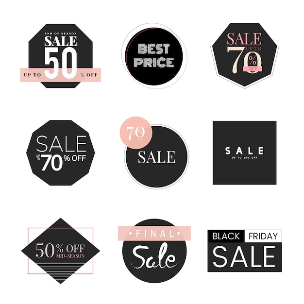 Set of sale promotion design template