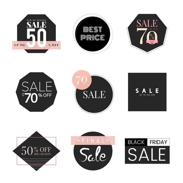 Set of sale promotion design template