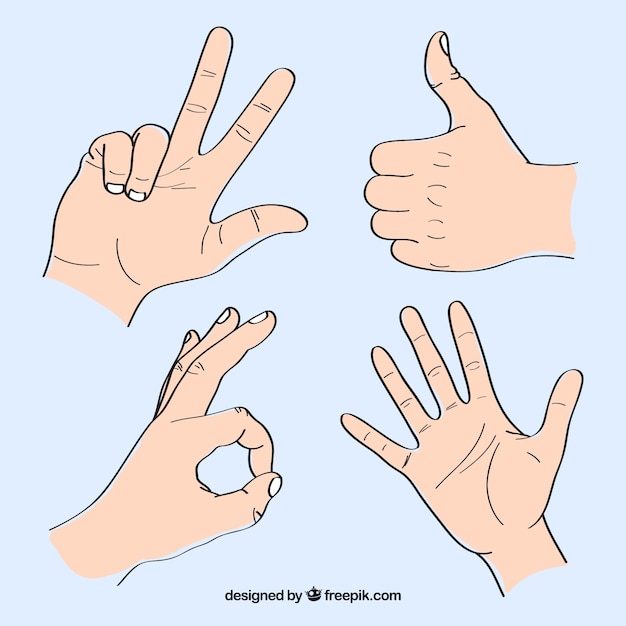 Set of sign language