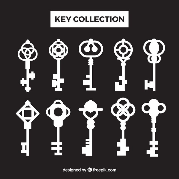 Набор серебряных ключей