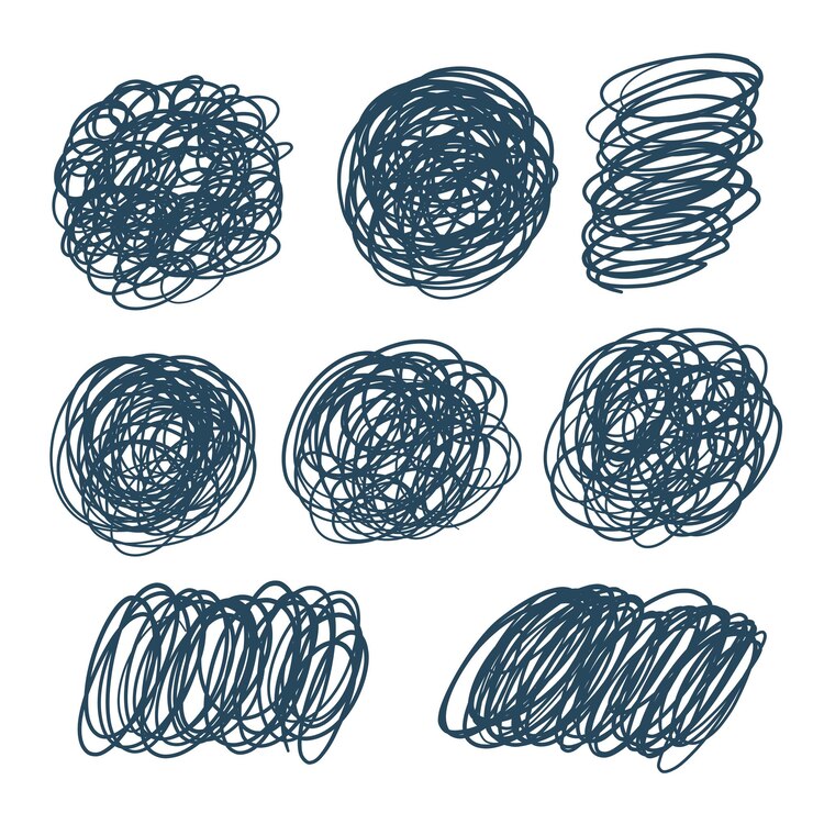 मुफ़्त वेक्टर set of sketch sribbles abstract stain