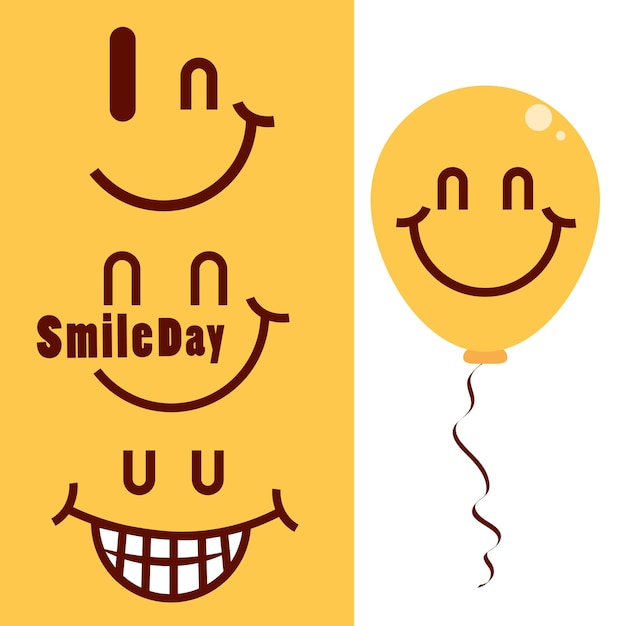 Set of smile day