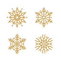 Set of snowflakes christmas design vector