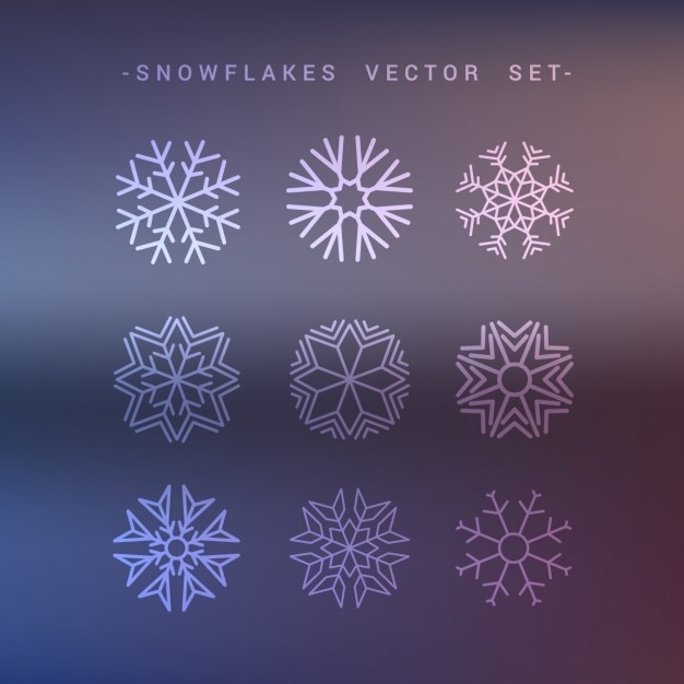 Set of snowflakes