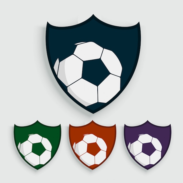Free vector set of soccer or football labels