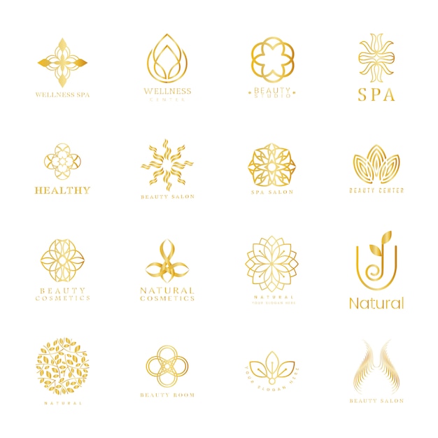 Set of spa and beauty logo