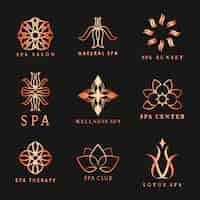 Free vector set of spa logo