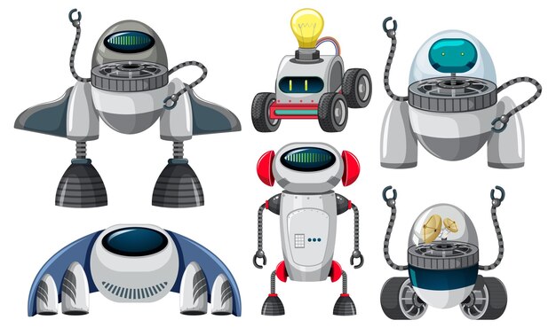 set of spaceship objects and ufo