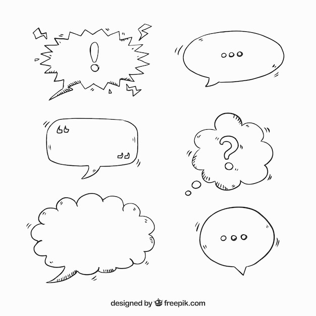 Set of speech bubbles