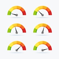 免费矢量组速度计。孤立的