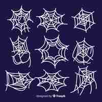 Free vector set of spider webs