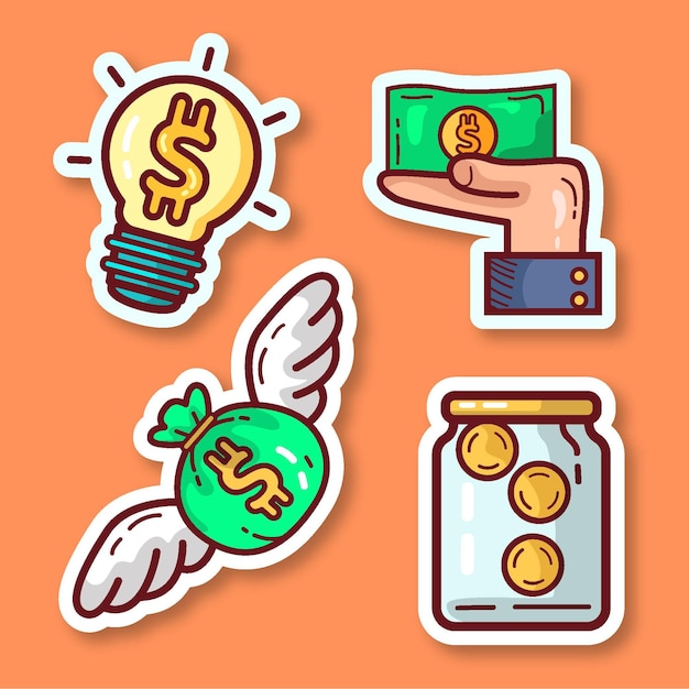 Free vector set of sponsor stickers