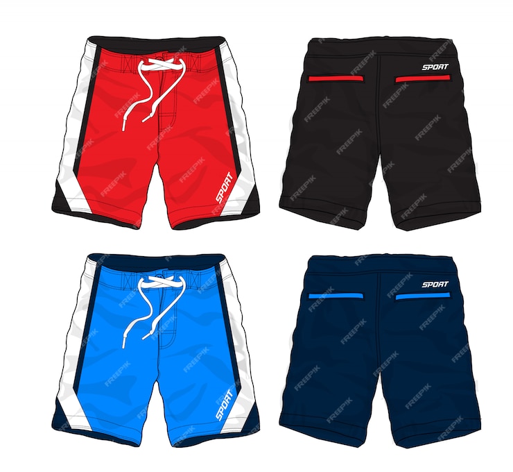 Premium Vector | Set of sport shorts design.