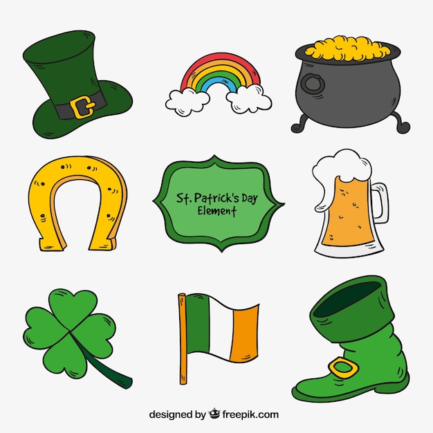 Set of st. patrick's day accessories