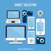 Free vector set of technological gadgets