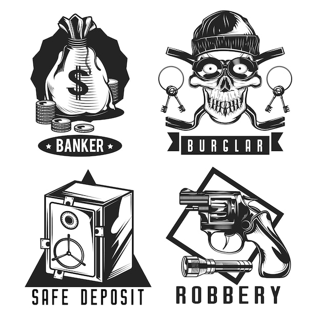 Set of thief emblems