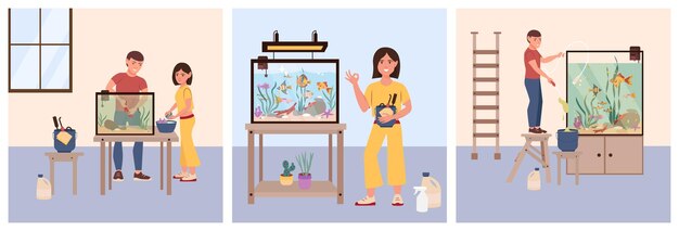 Как помыть аквариум в домашних условиях с рыбками и менять воду